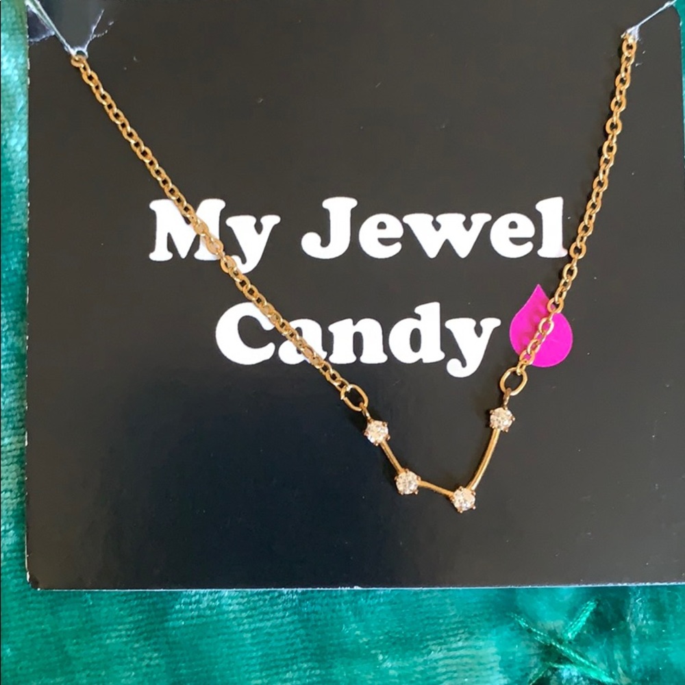 Dainty Aquarius gold necklace